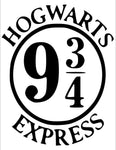 Hogwarts Express 9 3/4 Decal