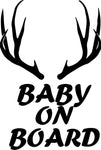 Baby on Board w/ Antlers Decal