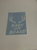 Baby on Board w/ Antlers Decal