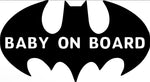 Bat Signal Baby on Board Decal