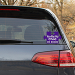 Autistic Child On Board Decal