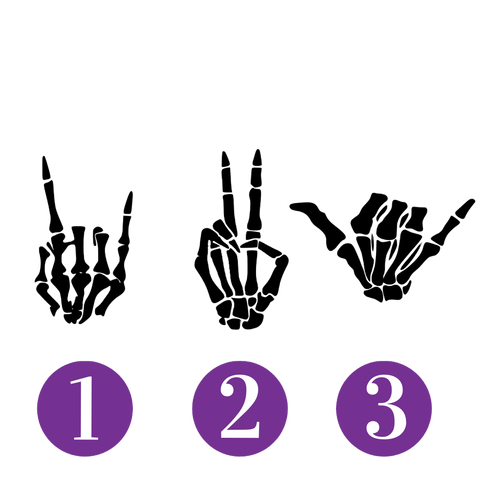 Skeleton Hand Decal